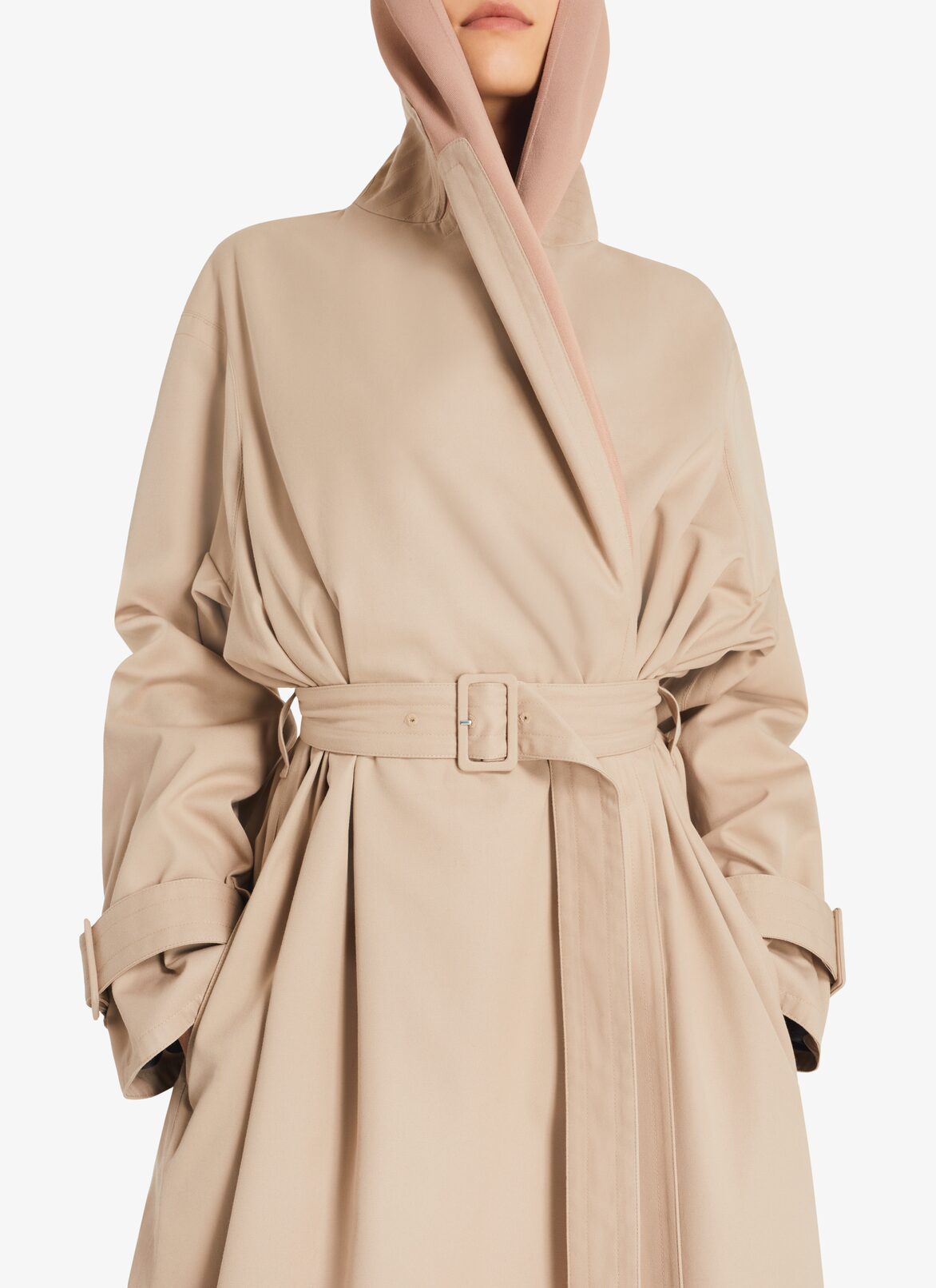 Hoody Trench-coat ALAÏA LIGHT BEIGE HOODY TRENCH-COAT